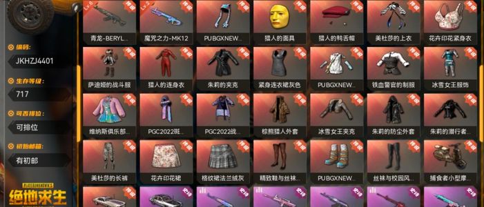 绝地求生（PUBG）精品号含永劫大表哥战地