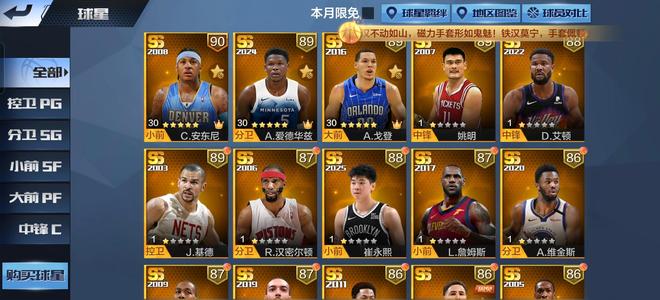 最强NBA点券戈登，掘金安东尼，点券华子