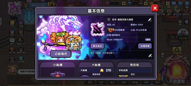 我的勇者【60级】至臻皮十万亿退游