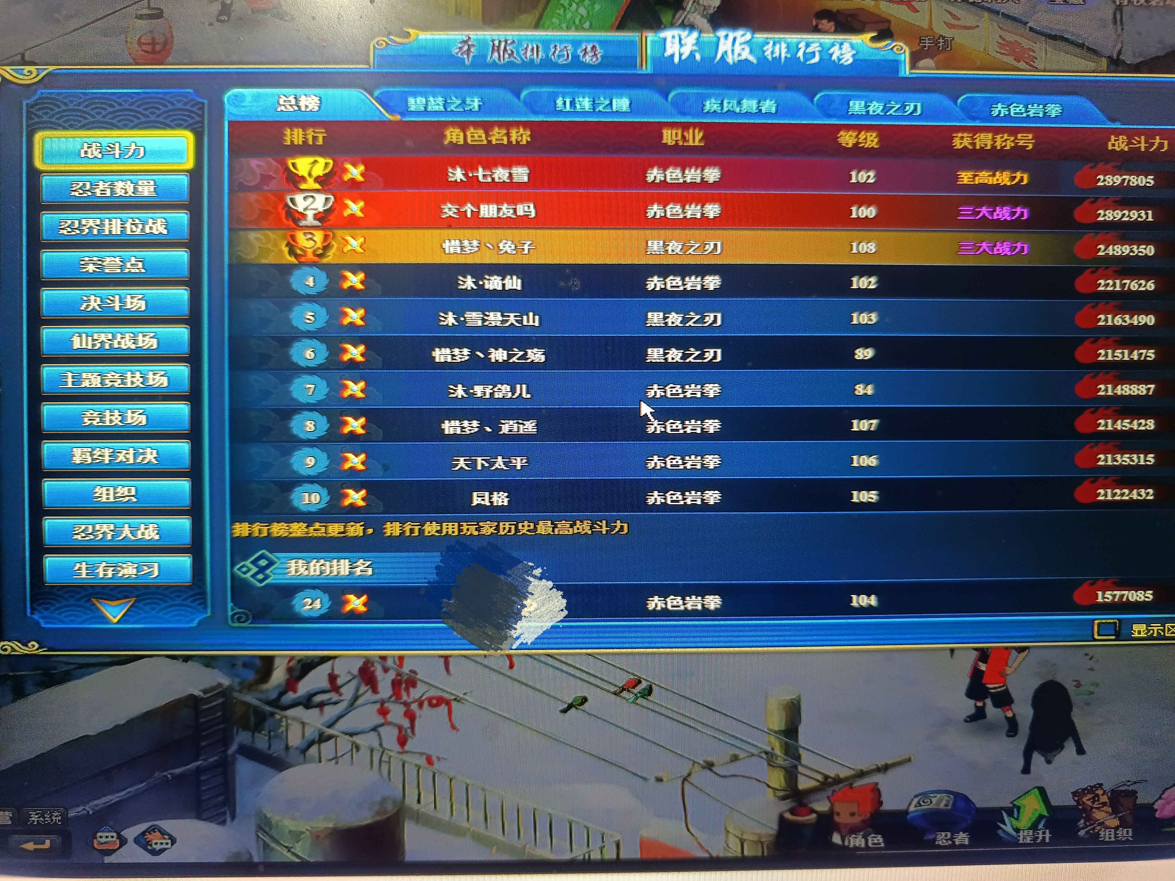 火影忍者OL（端游）【104级】战力151万，联服排名二十