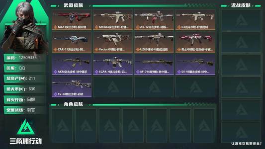 三角洲行动总资产211M 白银