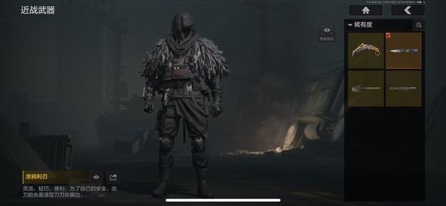 暗区突围【苹果版】库存价值0M 0手套 0近战  11橙套装 0金套装 0橙枪 0金枪 新锐