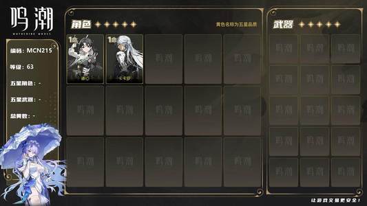 鸣潮【63级】【MCN215】63级/女主