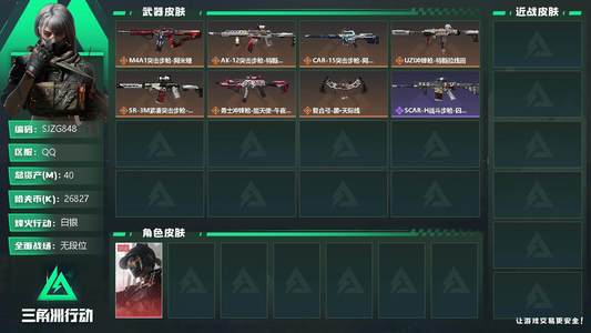三角洲行动【总资产40M白银】【SJZG848】总资产(M