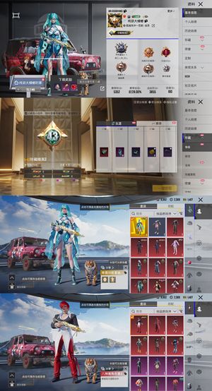 PUBG M（外服）4龙妹 1冰霜 很多套装