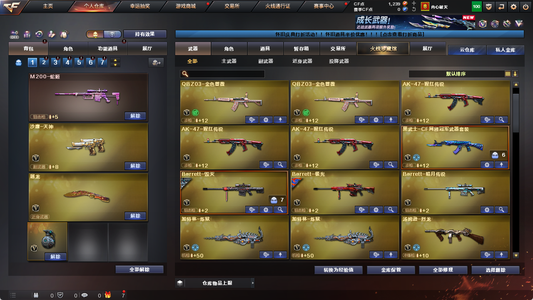 穿越火线（CF）3炫金武器 60V武器 2V角色 4皮肤 可排位 新锐