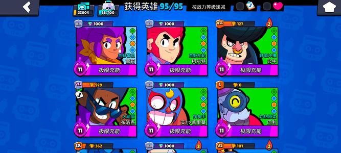 荒野乱斗【95英雄330皮肤】英雄全有eva皮全，四星座。