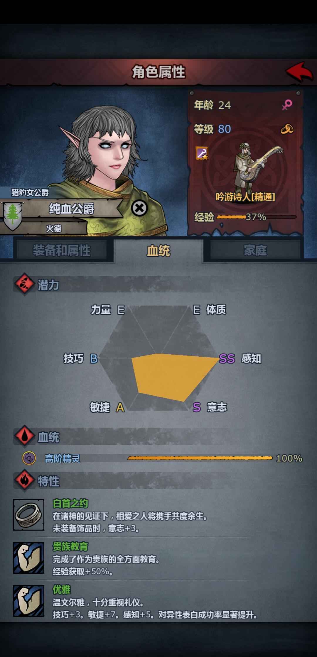 诸神皇冠【105级】一千结晶80面包纯血精灵公爵