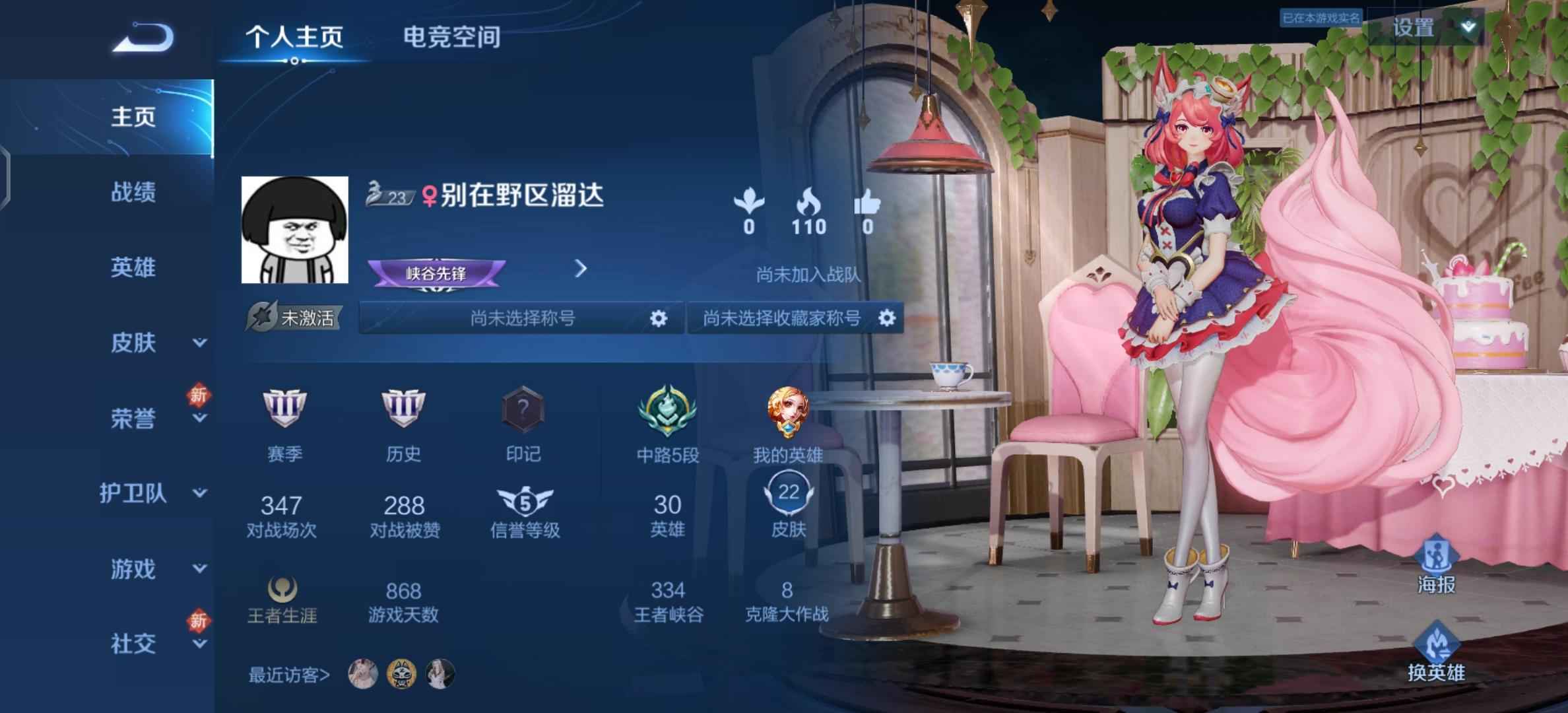 王者荣耀【30英雄22皮肤】一个月亮小号无违规，带皮肤
