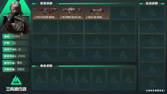 三角洲行动【总资产40M黄金】【SJ2683】总资产(M)