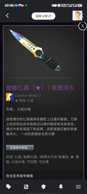CSGO半蓝骷髅匕首 可5e