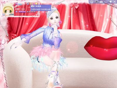 QQ炫舞一舞长紫金砖妖瞳女，饰品多多