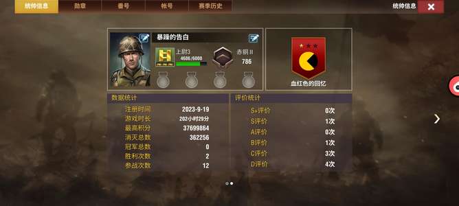 二战风云2赤瞳4巴尔皮，赠送2个小号