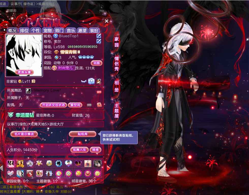 QQ炫舞【598级】端游QQ炫舞华北一区三套魔法套