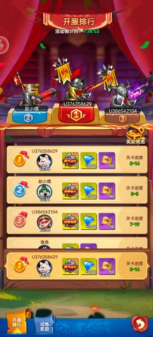 跃动小子【93级】刚三天已拿角斗场魔塔赛季双第一