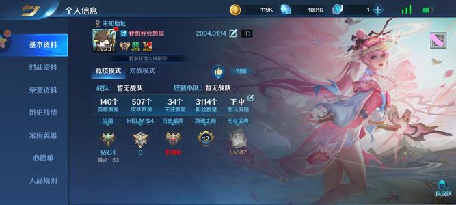 英魂之刃【73级】V10.140英雄507皮肤