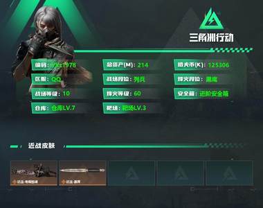 三角洲行动总资产214M 黑鹰
