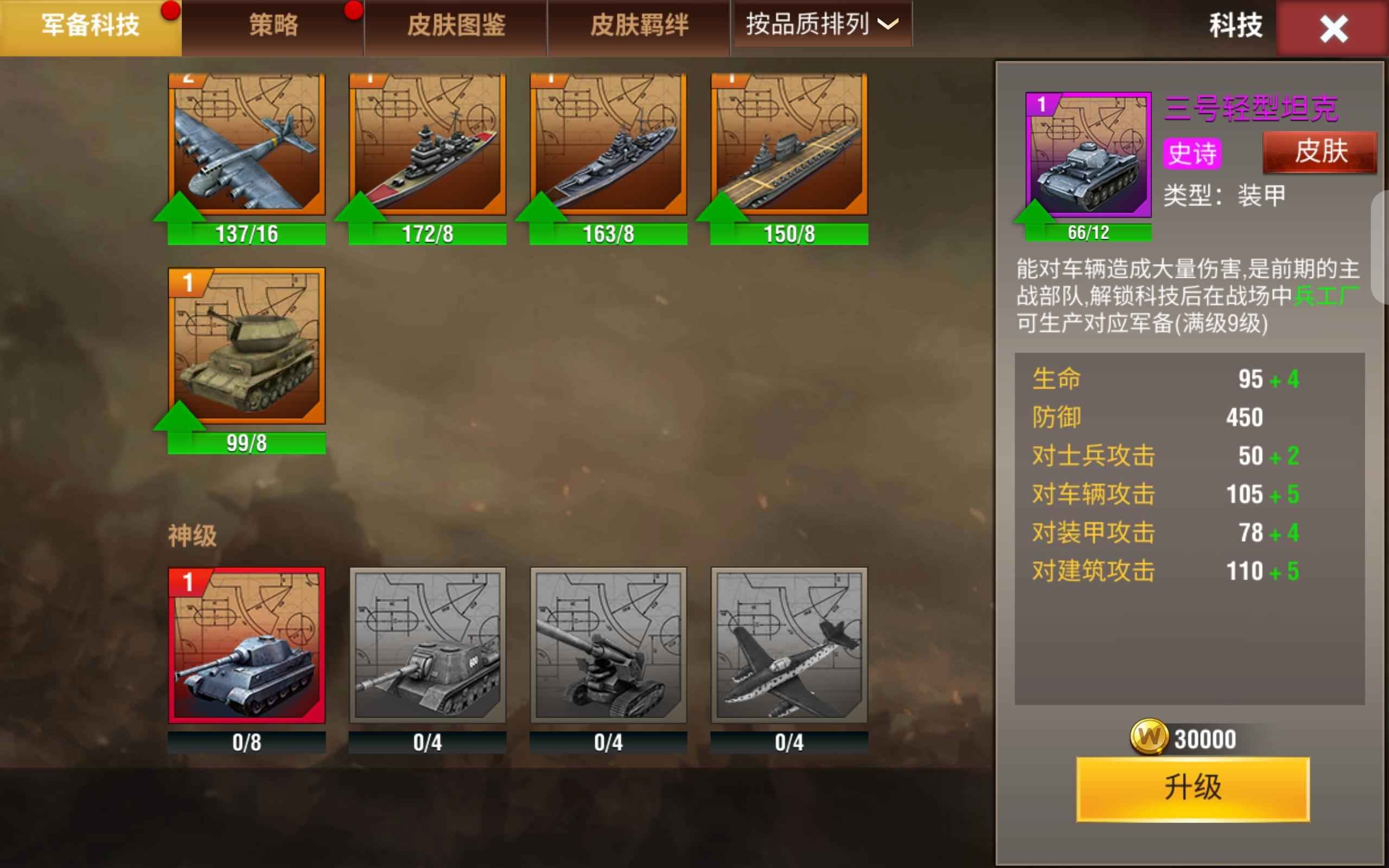二战风云2【0级】可换绑白一虎王5巴尔三官12官
