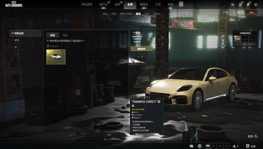 绝地求生（PUBG）保时捷帕拉梅拉男老黑金面送初邮