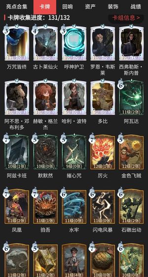 哈利波特：魔法觉醒【86级】卡牌收集131/132