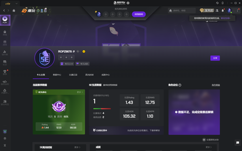 CSGO5E平台优先排位号已定级C