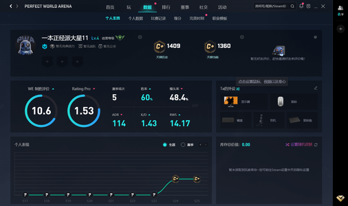 CSGO完美cs新手号已定级精英C 