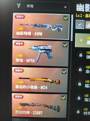 绝地求生（PUBG）a大，mp5，m24，1897