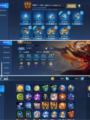 英魂之刃【58级】125英雄，165皮肤，贵族7