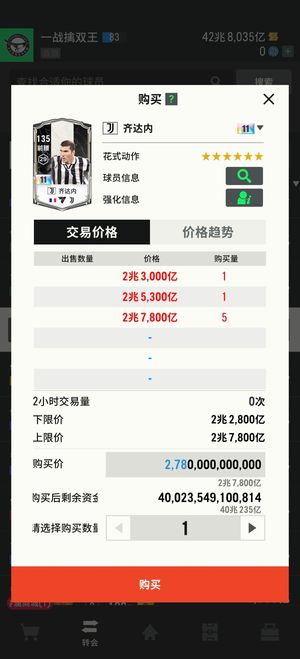 FC Online 足球在线411卡低bp尤文齐祖齐达内