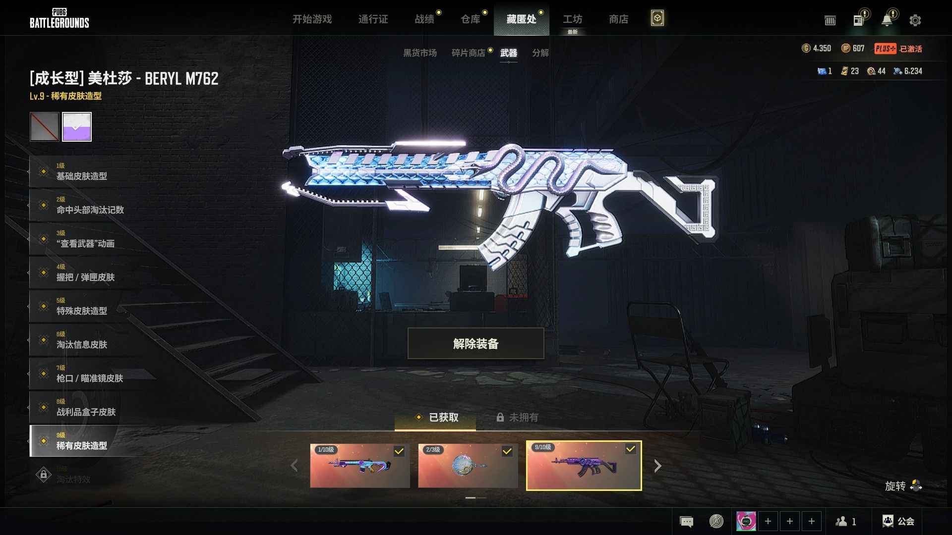 绝地求生（PUBG）美杜莎Berylm762 满级