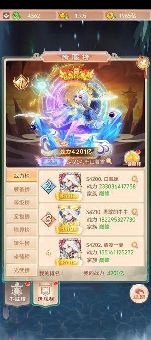 幻灵修仙传【860级】4200亿断崖霸榜跨一本一
