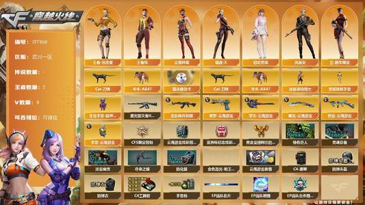 穿越火线（CF）2王者武器 8V武器 24V角色 可排位