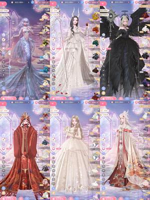 闪耀暖暖【90级】人鱼天使恶魔小鹿桃花中婚西婚！