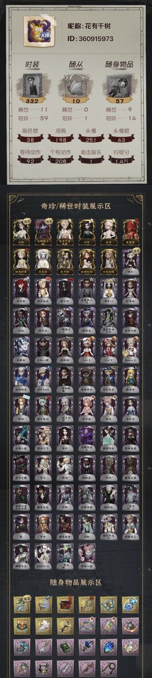 第五人格有很多好看的皮肤，很划算