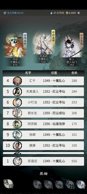 一念逍遥【 级, 战力】13万氪，全至宝，5星瓶多资源