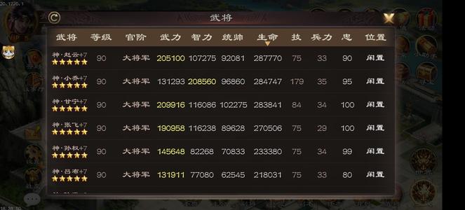 超级群英传【90级】11神5军魂21万小乔一万积分