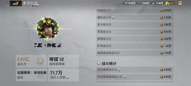战火勋章【32级】精品黄三号，蓝通炮，可议价。
