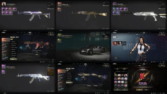 绝地求生（PUBG）布加迪碳纤维车漆＋翰娜成长异色