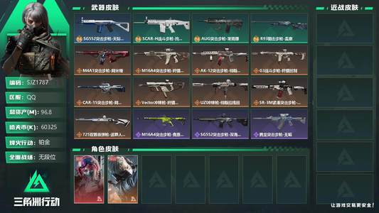 三角洲行动【总资产96M铂金】【SJZ1787】总资产(M