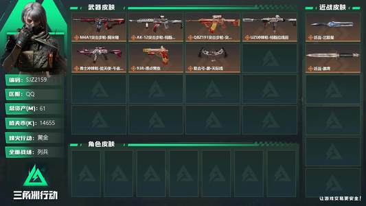 三角洲行动总资产61M 黄金
