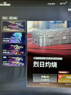 绝地求生（PUBG）1600黑货一百宝箱黄色东南亚