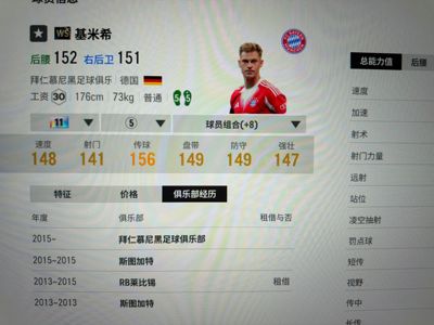 FC Online 足球在线4Ws基米希11卡德国拜仁可最低