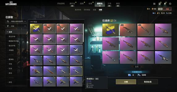 绝地求生（PUBG）双成长一异色六图纸黄东