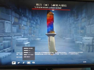 CSGO主战齐，崭新0.01渐变熊刀