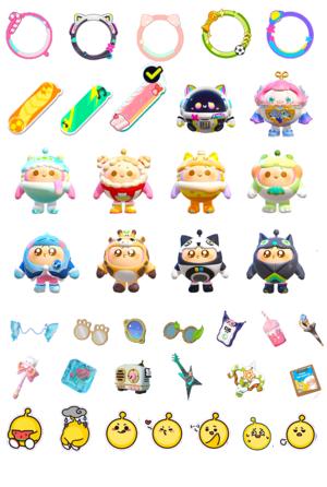 蛋仔派对古早号emo云动作甜蜜头像框