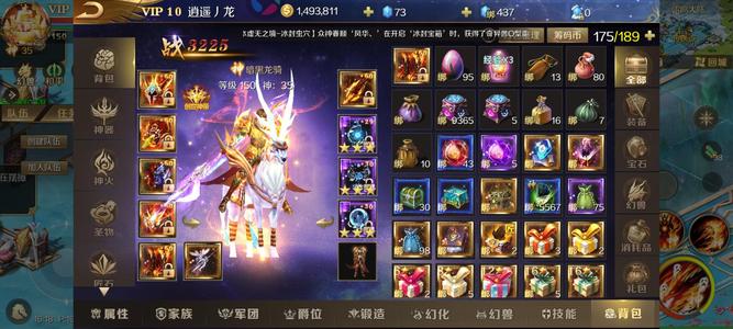 魔域手游【150级暗黑龙骑】150级暗黑龙骑v10号
