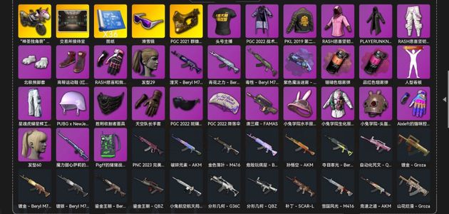 绝地求生（PUBG）生存等级1500 名誉等级3 成长武器 究极 载具 枪皮36张图纸1300蜗牛币