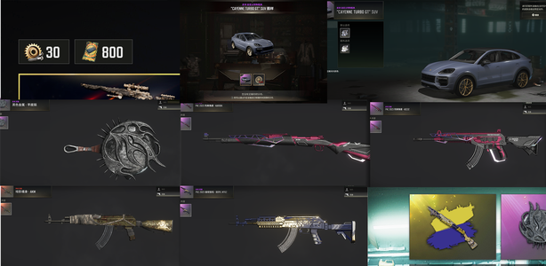 绝地求生（PUBG）保时捷卡宴 800卷 完美 异