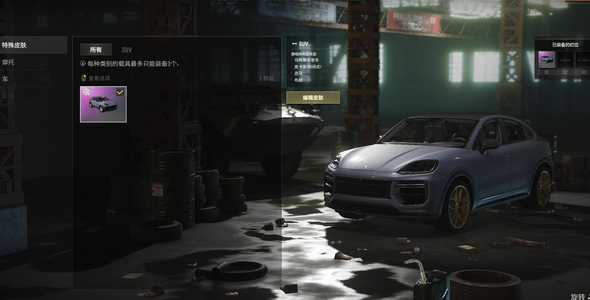 绝地求生（PUBG）生存等级1 名誉等级3 成长武器1 究极 载具 枪皮128成品卡宴 大菠萝 改名卡 异色