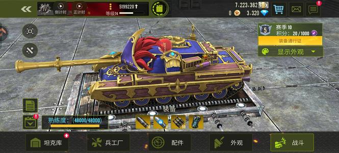 钢铁力量【74级】出双5T坦克带皮肤